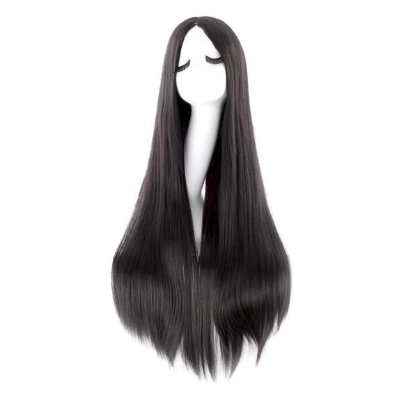 40 Inch/ 100 cm Carve Long Straight Cosplay Wig Anime Costume Party Wig (Black) - Picture 1 of 4